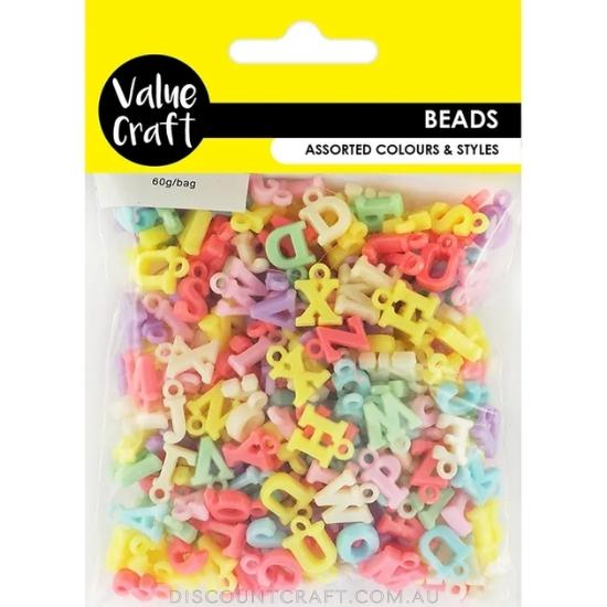 Alphabet Beads - Pastel 60g