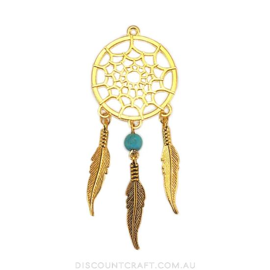 Dreamcatcher Charm Gold 1pk