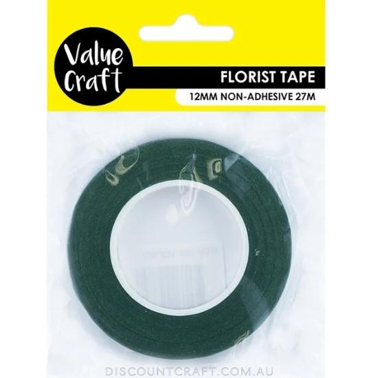 Florist Tape 12mm - Dark Green 27m