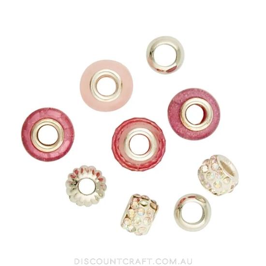 Beads Metal - Pink 9pk