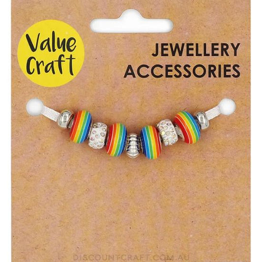 Beads Metal - Rainbow 9pk