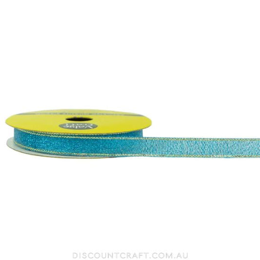 Nylon Taffeta Ribbon 10mm 5m - Metallic Blue