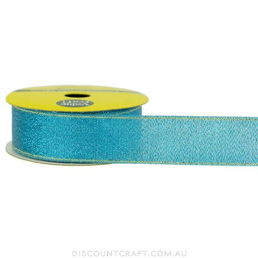 Nylon Taffeta Ribbon 25mm 3m - Metallic Blue
