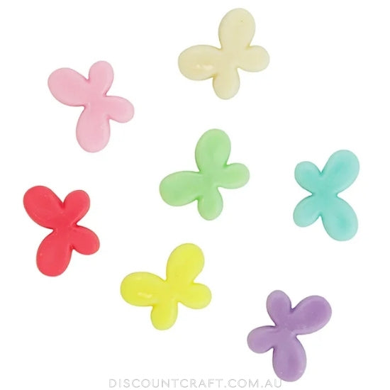 Plastic Butterfly Beads - Pastel 60g