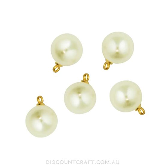 Ivory Pearl Charms 10mm 8pk