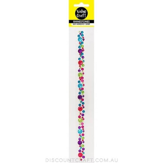 Rhinestone Strip - Stars & Bubbles