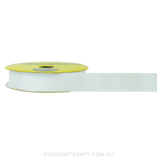 Grosgrain Ribbon 15mm 3m - White