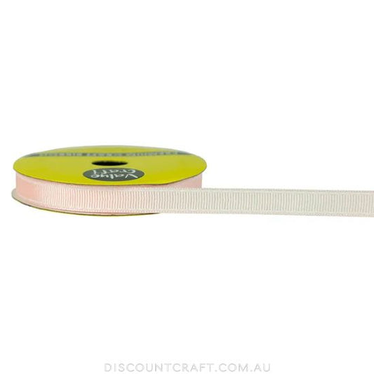 Stitched Grosgrain Ribbon 10mm 3m - Baby Pink