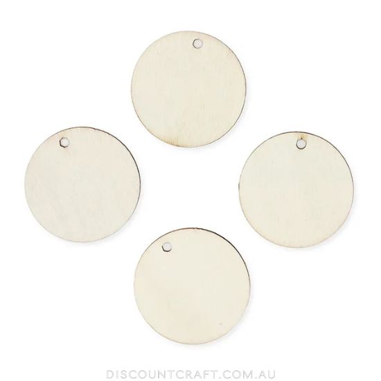 Wooden Tags 38mm 4pk